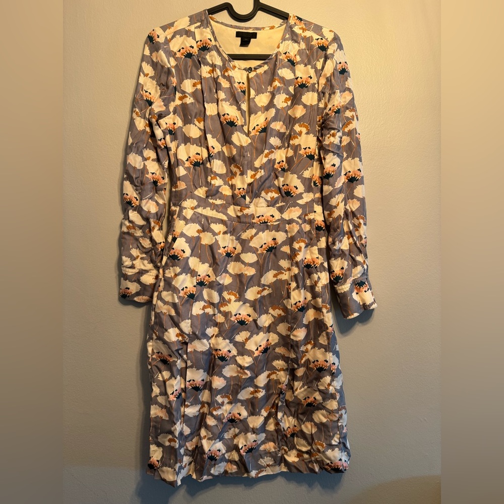 J Crew Midi Dress Floral Design